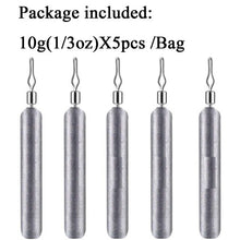 Load image into Gallery viewer, 5pcs Fishing Sinker 3.5g 5g 7g 10g 14g 20g Drop Shot Weight Sinkers Fishing Tackle Accessories