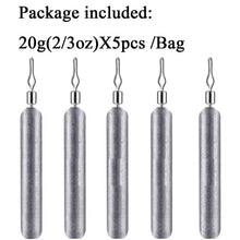 Load image into Gallery viewer, 5pcs Fishing Sinker 3.5g 5g 7g 10g 14g 20g Drop Shot Weight Sinkers Fishing Tackle Accessories