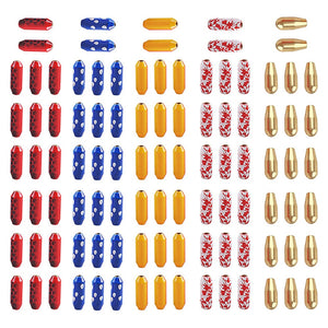 20Pcs Brass Fishing Spinner Lure Fishing Sinker Spinner bait Weights Slip Sinker Bullet Weights Inline Spinners Accessories