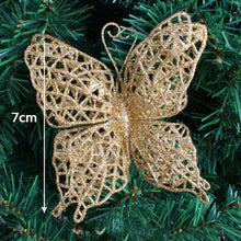 Load image into Gallery viewer, Hot 10Pcs 15CM Glitter Artificial Flowers Christmas Tree Ornaments Decorations Christmas Decorations For Home Christmas Gifts 7Z