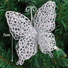 Load image into Gallery viewer, Hot 10Pcs 15CM Glitter Artificial Flowers Christmas Tree Ornaments Decorations Christmas Decorations For Home Christmas Gifts 7Z
