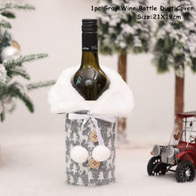 Load image into Gallery viewer, 2022 New Year Gift Xmas Santa Wine Bottle Dust Cover Noel Christmas Decorations for Home Natal Navidad 2021 Dinner Table Decor