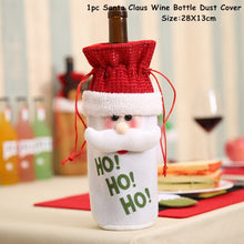 Load image into Gallery viewer, 2022 New Year Gift Xmas Santa Wine Bottle Dust Cover Noel Christmas Decorations for Home Natal Navidad 2021 Dinner Table Decor