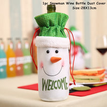 Load image into Gallery viewer, 2022 New Year Gift Xmas Santa Wine Bottle Dust Cover Noel Christmas Decorations for Home Natal Navidad 2021 Dinner Table Decor