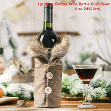 Load image into Gallery viewer, 2022 New Year Gift Xmas Santa Wine Bottle Dust Cover Noel Christmas Decorations for Home Natal Navidad 2021 Dinner Table Decor