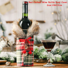 Load image into Gallery viewer, 2022 New Year Gift Xmas Santa Wine Bottle Dust Cover Noel Christmas Decorations for Home Natal Navidad 2021 Dinner Table Decor