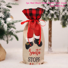 Load image into Gallery viewer, 2022 New Year Gift Xmas Santa Wine Bottle Dust Cover Noel Christmas Decorations for Home Natal Navidad 2021 Dinner Table Decor