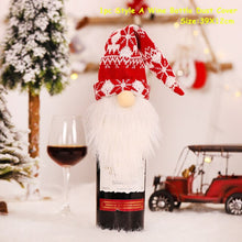 Load image into Gallery viewer, 2022 New Year Gift Xmas Santa Wine Bottle Dust Cover Noel Christmas Decorations for Home Natal Navidad 2021 Dinner Table Decor