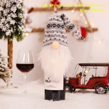Load image into Gallery viewer, 2022 New Year Gift Xmas Santa Wine Bottle Dust Cover Noel Christmas Decorations for Home Natal Navidad 2021 Dinner Table Decor