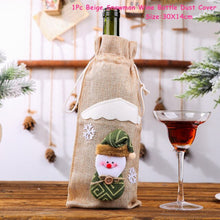 Load image into Gallery viewer, 2022 New Year Gift Xmas Santa Wine Bottle Dust Cover Noel Christmas Decorations for Home Natal Navidad 2021 Dinner Table Decor