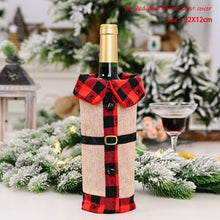 Load image into Gallery viewer, 2022 New Year Gift Xmas Santa Wine Bottle Dust Cover Noel Christmas Decorations for Home Natal Navidad 2021 Dinner Table Decor