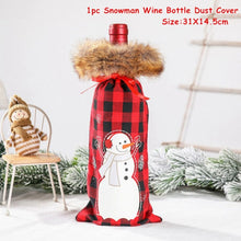 Load image into Gallery viewer, 2022 New Year Gift Xmas Santa Wine Bottle Dust Cover Noel Christmas Decorations for Home Natal Navidad 2021 Dinner Table Decor