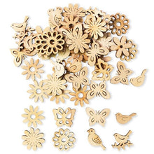Load image into Gallery viewer, 50pcs DIY Natural Wooden Art Craft Merry Christmas Decorations for Home Hanging Ball Tree Ornaments Xmas Gift