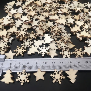 50pcs DIY Natural Wooden Art Craft Merry Christmas Decorations for Home Hanging Ball Tree Ornaments Xmas Gift