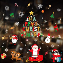 Load image into Gallery viewer, Merry Christmas Window Stickers Christmas Decorations for Home Xmas Wall Stickers Decals Decor Navidad 2022 New Year Stickers