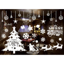 Load image into Gallery viewer, Merry Christmas Window Stickers Christmas Decorations for Home Xmas Wall Stickers Decals Decor Navidad 2022 New Year Stickers