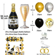 Load image into Gallery viewer, Happy New Year 2022 Foil Balloons 2021 Merry Christmas Eve Party Decorations For Home Ornaments Santa Claus Tree Xmas Snowman