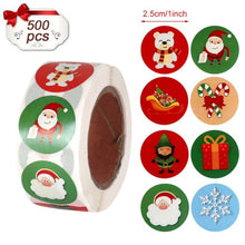 Load image into Gallery viewer, 500pcs Candy Bags Box Sticker Gift Bag Sealing Christmas Sticker Thank You Love Wedding Birthday Cookie Bag Kraft Paper Sticker