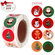 Load image into Gallery viewer, 500pcs Candy Bags Box Sticker Gift Bag Sealing Christmas Sticker Thank You Love Wedding Birthday Cookie Bag Kraft Paper Sticker