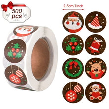 Load image into Gallery viewer, 500pcs Candy Bags Box Sticker Gift Bag Sealing Christmas Sticker Thank You Love Wedding Birthday Cookie Bag Kraft Paper Sticker