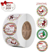 Load image into Gallery viewer, 500pcs Candy Bags Box Sticker Gift Bag Sealing Christmas Sticker Thank You Love Wedding Birthday Cookie Bag Kraft Paper Sticker
