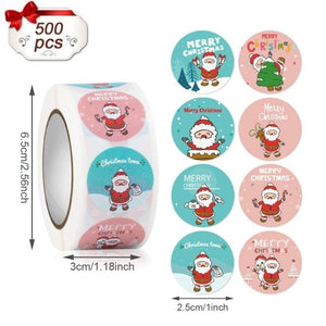500pcs Candy Bags Box Sticker Gift Bag Sealing Christmas Sticker Thank You Love Wedding Birthday Cookie Bag Kraft Paper Sticker