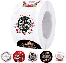 Load image into Gallery viewer, 500pcs Kraft Paper Round Labels Christmas Gift Sticker Xmas Tree Candy Box New Year Packaging Bag Christmas Decorations for Home