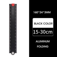 Load image into Gallery viewer, Japan KOKUYO 15cm 30cm Aluminum Folding Ruler Measuring Foldable Rule Japanese Stationery Office Student School Supplies
