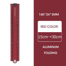 Load image into Gallery viewer, Japan KOKUYO 15cm 30cm Aluminum Folding Ruler Measuring Foldable Rule Japanese Stationery Office Student School Supplies
