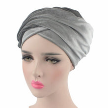 Load image into Gallery viewer, (Wesana) Winter Warm Velvet Turban Caps for Women Long Tail Female Head wraps Muslim Scarf Hijab