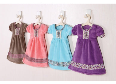 Creative Lovely Princess Skirt Dress Hand Towel Cute Absorbent Cora Kids Bathroom Towel With Hanging Hook