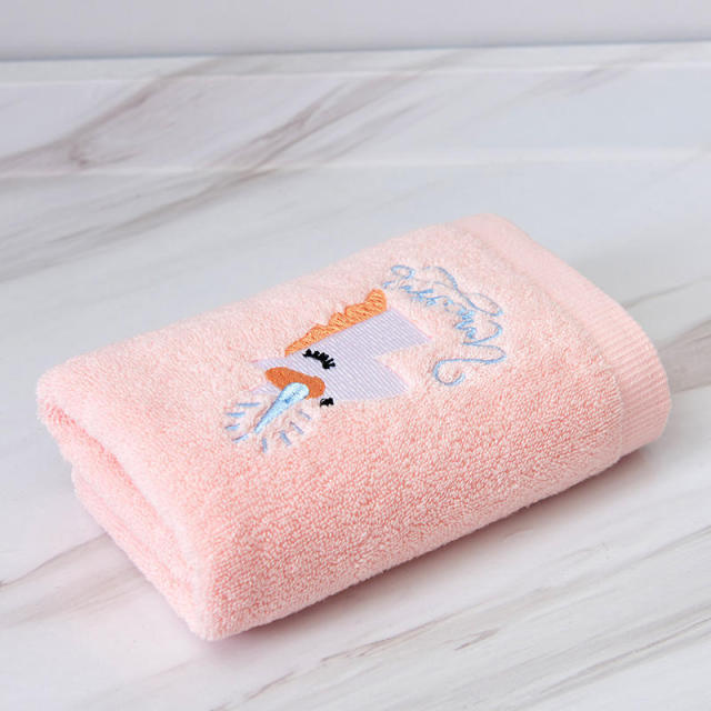 1/2/3PCS Towel Set Cotton Unicorn Towel Bath Towel Cute Cartoon Thickened Face Shower Towel Set Soft Blue Pink 70x140cm