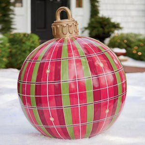 60cm Christmas Balls Christmas Tree Decorations Outdoor Atmosphere PVC Inflatable Toys For Home Christmas Gift Ball Xmas