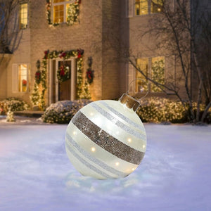 60cm Christmas Balls Christmas Tree Decorations Outdoor Atmosphere PVC Inflatable Toys For Home Christmas Gift Ball Xmas