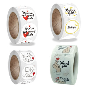500pcs YOU HAVE GOT GREAT TASTE White Love Heart Round 1 Inch TASTE Baking DIY Scrapbook Adhesive Gift Sealing Sticker