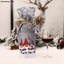 Load image into Gallery viewer, Santa Claus Wine Bottle Cover Christmas Decorations For Home 2020 Christmas Stocking Gift Navidad New Year's Decor 2021