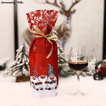 Load image into Gallery viewer, Santa Claus Wine Bottle Cover Christmas Decorations For Home 2020 Christmas Stocking Gift Navidad New Year's Decor 2021