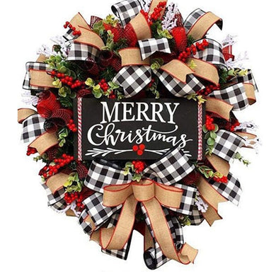 Creative Christmas Door Wreath Christmas Decoration Artificial Garland Wreaths For Car Home Window Wall Decoration