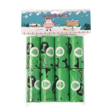 8Rolls EPI Degradable Pet Garbage Bag Cat Dog Poo Waste Bags Dispenser Set Outdoor Home Cleaning Pick-Up Tool Eco Puppy Carriers