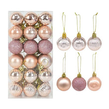 Load image into Gallery viewer, 36pcs/set Christmas Balls Xmas Tree Ornament Glitter Bauble Ball Christmas Navidad New Year Home Hanging Tree Pendant Decoration