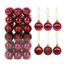 Load image into Gallery viewer, 36pcs/set Christmas Balls Xmas Tree Ornament Glitter Bauble Ball Christmas Navidad New Year Home Hanging Tree Pendant Decoration