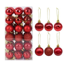 Load image into Gallery viewer, 36pcs/set Christmas Balls Xmas Tree Ornament Glitter Bauble Ball Christmas Navidad New Year Home Hanging Tree Pendant Decoration