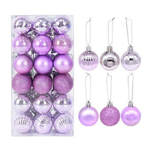 Load image into Gallery viewer, 36pcs/set Christmas Balls Xmas Tree Ornament Glitter Bauble Ball Christmas Navidad New Year Home Hanging Tree Pendant Decoration