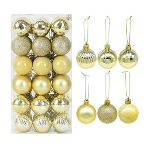 36pcs/set Christmas Balls Xmas Tree Ornament Glitter Bauble Ball Christmas Navidad New Year Home Hanging Tree Pendant Decoration