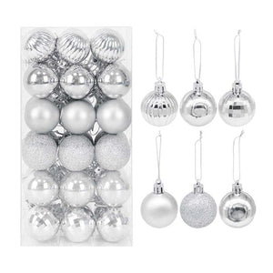 36pcs/set Christmas Balls Xmas Tree Ornament Glitter Bauble Ball Christmas Navidad New Year Home Hanging Tree Pendant Decoration