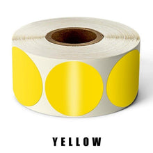 Load image into Gallery viewer, 500 Pcs/Roll Chroma Label Permanent Color-Code Dot Stickers 1 Inch Red Green White Yellow Blue Pink Black Stationery Stickers
