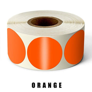 500 Pcs/Roll Chroma Label Permanent Color-Code Dot Stickers 1 Inch Red Green White Yellow Blue Pink Black Stationery Stickers