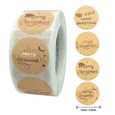 500Pcs 1inch Christmas Seal Labels Stickers for DIY Gift Baking Package Stationery Stickers Merry Christmas Sticker Xmas Navidad