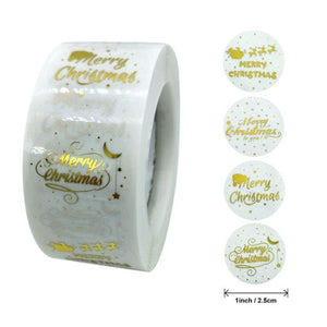 500Pcs 1inch Christmas Seal Labels Stickers for DIY Gift Baking Package Stationery Stickers Merry Christmas Sticker Xmas Navidad