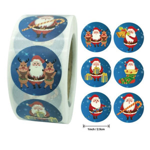500Pcs 1inch Christmas Seal Labels Stickers for DIY Gift Baking Package Stationery Stickers Merry Christmas Sticker Xmas Navidad